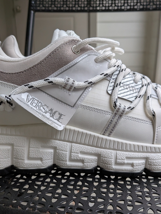 Versace Other - VERSACE White Platform Chain Reaction Sneaker NW0T